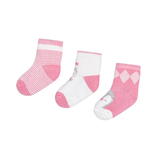 3 пары розово-белых носков от бренда Mayoral