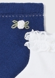 Носки синие и белые 2 шт от бренда Mayoral