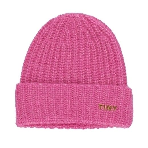 Вязаная розовая шапка от бренда Tinycottons
