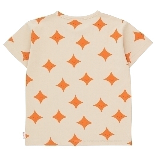 Футболка бежевого цвета со звездами от бренда Tinycottons Оранжевый Бежевый