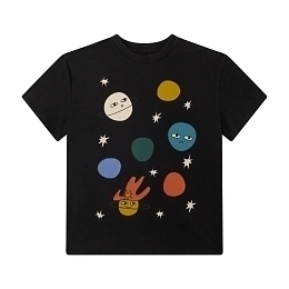 Футболка Black Space Graphic от бренда Stella McCartney kids Черный