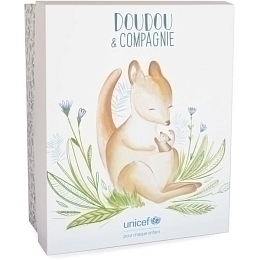 Игрушка Кенгуру с малышом в подарочкной коробке от бренда Doudou et Compagnie