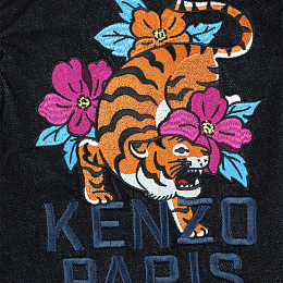 Платье "K" с принтом Tiger and flowers на спине от бренда Kenzo