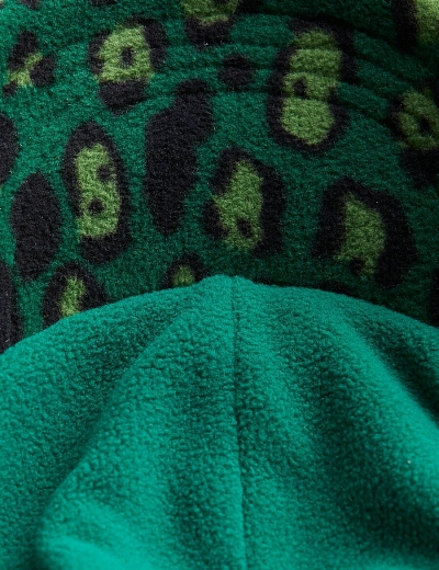 Кепка LEOPARD FLEECE GREEN от бренда Mini Rodini