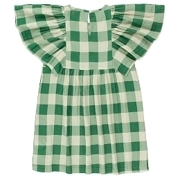 Платье в клетку бело-зеленое от бренда Tinycottons