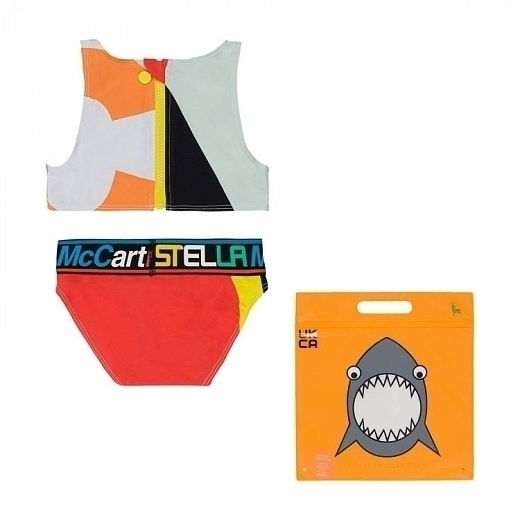 Купальник раздельный с геометрическим принтом от бренда Stella McCartney kids