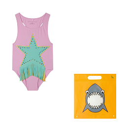 Купальник Fringed Star от бренда Stella McCartney kids