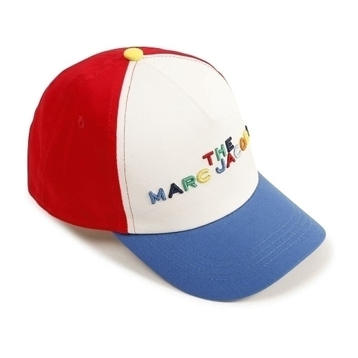 Бейсболка разноцветная с логотипом от бренда LITTLE MARC JACOBS