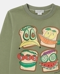 Свитшот Veggie Sandwich от бренда Stella McCartney kids