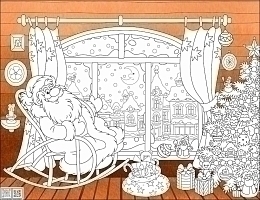 Раскраска "Дедушка Мороз" от бренда ID Wall
