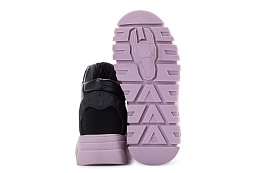 Ботинки-дутики черно-фиолетовые от бренда Jog dog
