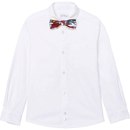 Рубашка белая с галстуком-бабочка от бренда LITTLE MARC JACOBS