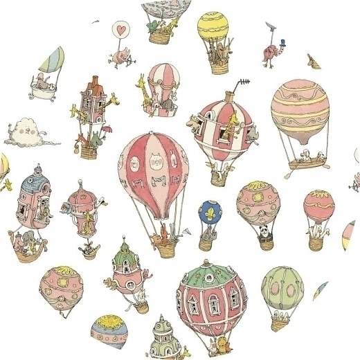 Простынь 120x60 Hot Air Balloons от бренда Atelier choux