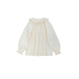 Блузка молочного цвета с пышными рукавами от бренда C'ERA UNA VOLTA