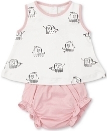 Комплект Elephants pink футболка и шорты от бренда Kissy Kissy