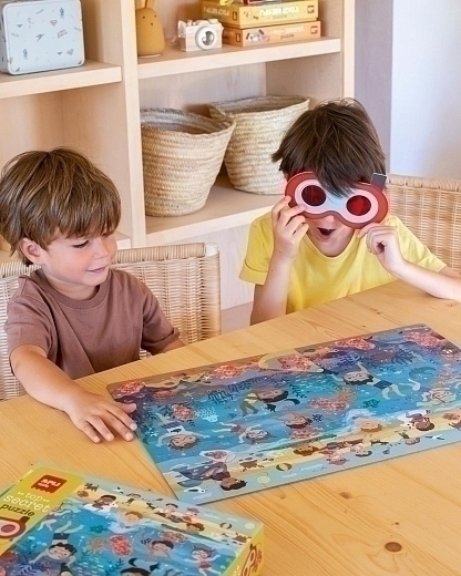 Пазл с секретом и волшебными очками «Пляж» от бренда Apli Kids