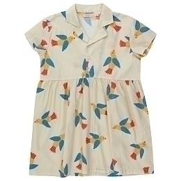 Платье-рубашка с птичками от бренда Tinycottons