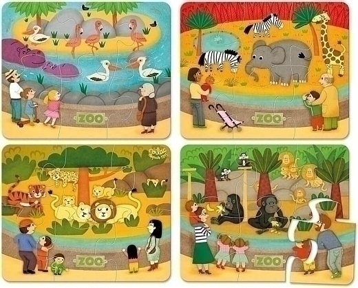 Пазлы «Зоопарк» от бренда Vilac