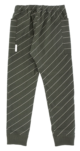 Штаны темно-зеленые в полоску от бренда Tinycottons