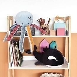 Мягкая игрушка Разноцветная медуза, 35 см от бренда Histoire d'Ours