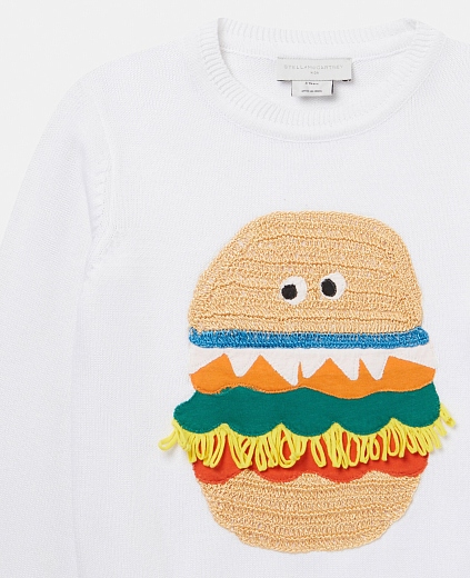 Джемпер Veggie Burger Knit от бренда Stella McCartney kids