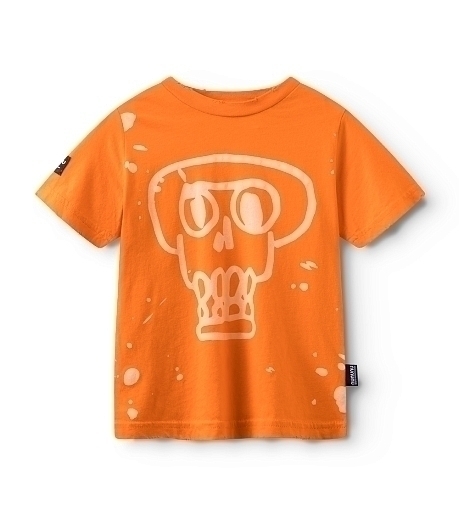 Футболка KOOKY SKULL ORANGE SUN от бренда NuNuNu Оранжевый