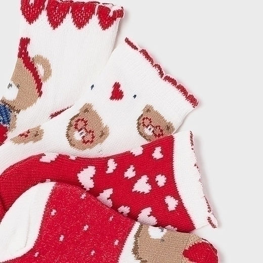 Носки красного цвета с медведями 4 пары от бренда Mayoral