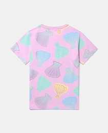 Футболка Seashell Print от бренда Stella McCartney kids Розовый