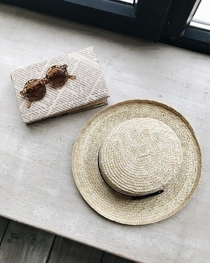 Соломенная шляпа-канотье АКАПУЛЬКО с черной лентой от бренда Skazkalovers