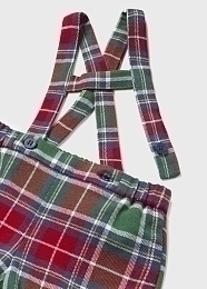 Боди и клетчатые шорты на лямках бордового цвета от бренда Mayoral
