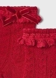 Носки вязаные с бантиками красные от бренда Mayoral
