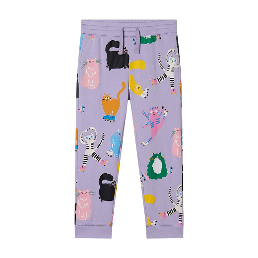 Джоггеры Lilac Cats от бренда Stella McCartney kids