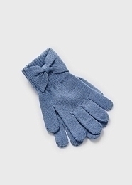 Перчатки голубого цвета с бантами от бренда Mayoral