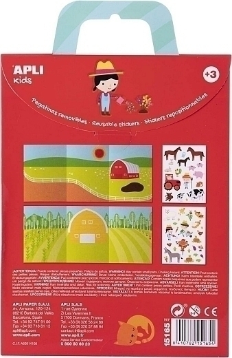 Многоразовые наклейки "Ферма" от бренда Apli Kids