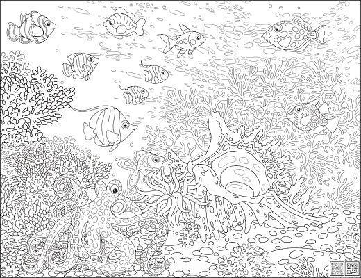 Раскраска "Жители океана" от бренда ID Wall