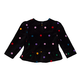 Блузка бархатная Color Dots от бренда Stella McCartney kids