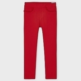 Легинсы красного цвета с карманами от бренда Mayoral