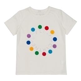 Футболка Rainbow Letters от бренда Stella McCartney kids Молочный