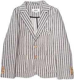 Пиджак в полоску с забавной деталью от бренда Aletta