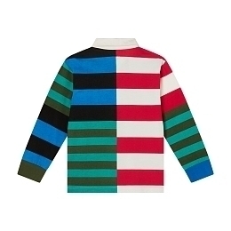 Рубашка-поло с цветными полосками от бренда Stella McCartney kids