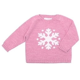Джемпер розовый со снежинкой от бренда Fina Ejerique