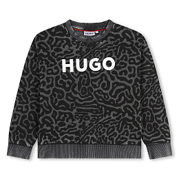 Свитшот Animal Print с молнией на спине от бренда HUGO