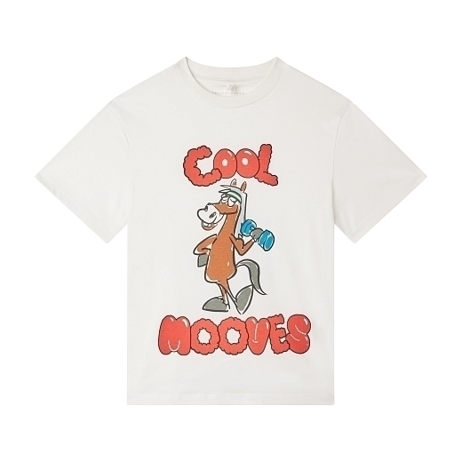 Футболка Cool Mooves от бренда Stella McCartney kids Молочный