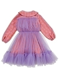 Платье в клетку кораллового цвета от бренда Raspberry Plum