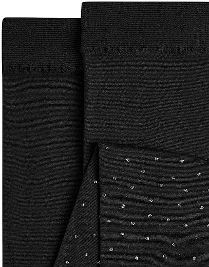 Колготки черного цвета с серебрянным блеском от бренда Abel and Lula