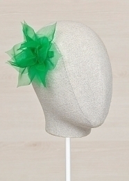 Заколка для волос объемный цветок зеленая от бренда Abel and Lula