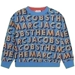 Свитшот синего цвета с буквами от бренда LITTLE MARC JACOBS