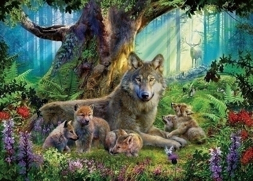Пазл «Волки в лесу», 1000 эл. от бренда Ravensburger
