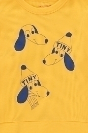 Свитшот желтого цвета TINY DOGS от бренда Tinycottons