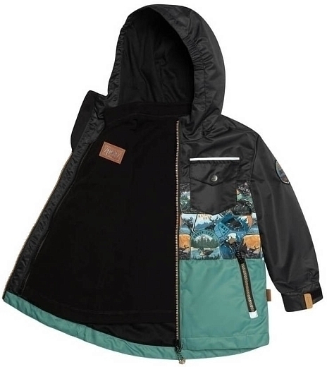 Куртка с принтом животных и кофта с брюками от бренда Deux par deux